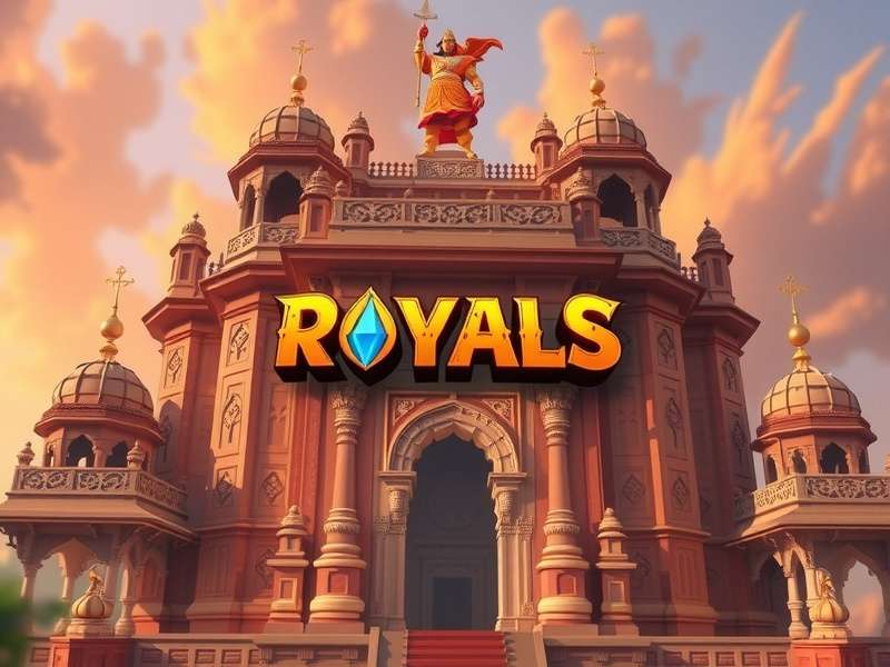 Raging Royals Game Banner Showcasing Indian Architecture and Warriors